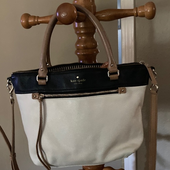Kate Spade Black and Cream Shoulder Bag - Picture 1 of 6